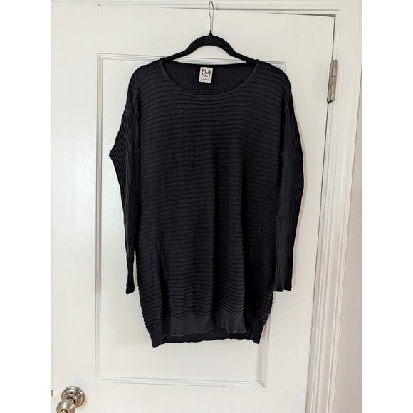 Planet By Lauren G Sweaters - PLANET by Lauren G Ribbed Pima Cotton Blend Oversized Sweater One Size Fits All